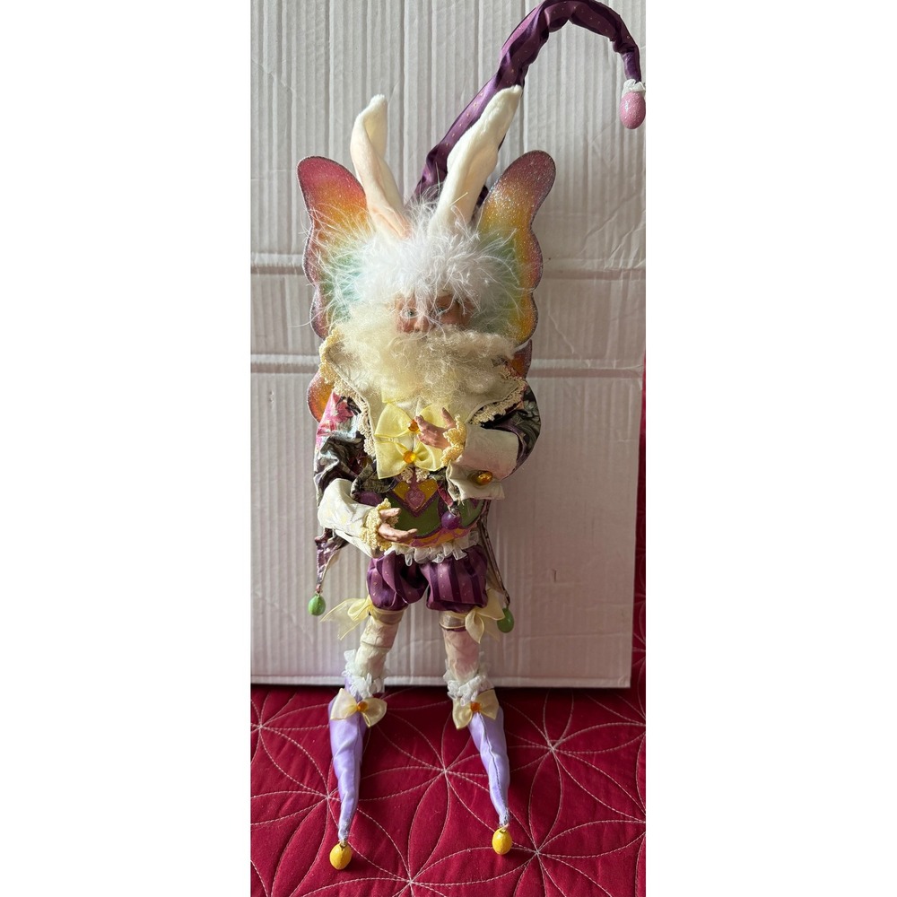 Mark Roberts Limited Edition Easter Fairy‎ Bunny Jester Collectible Doll Rainbow